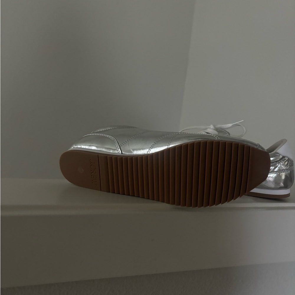 J. Crew Metallic Silver Sneakers - Picture 5 of 5